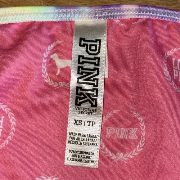 NWT Victoria’s Secret PINK Rainbow Tie Dye Bikini Set - Picture 4 of 5